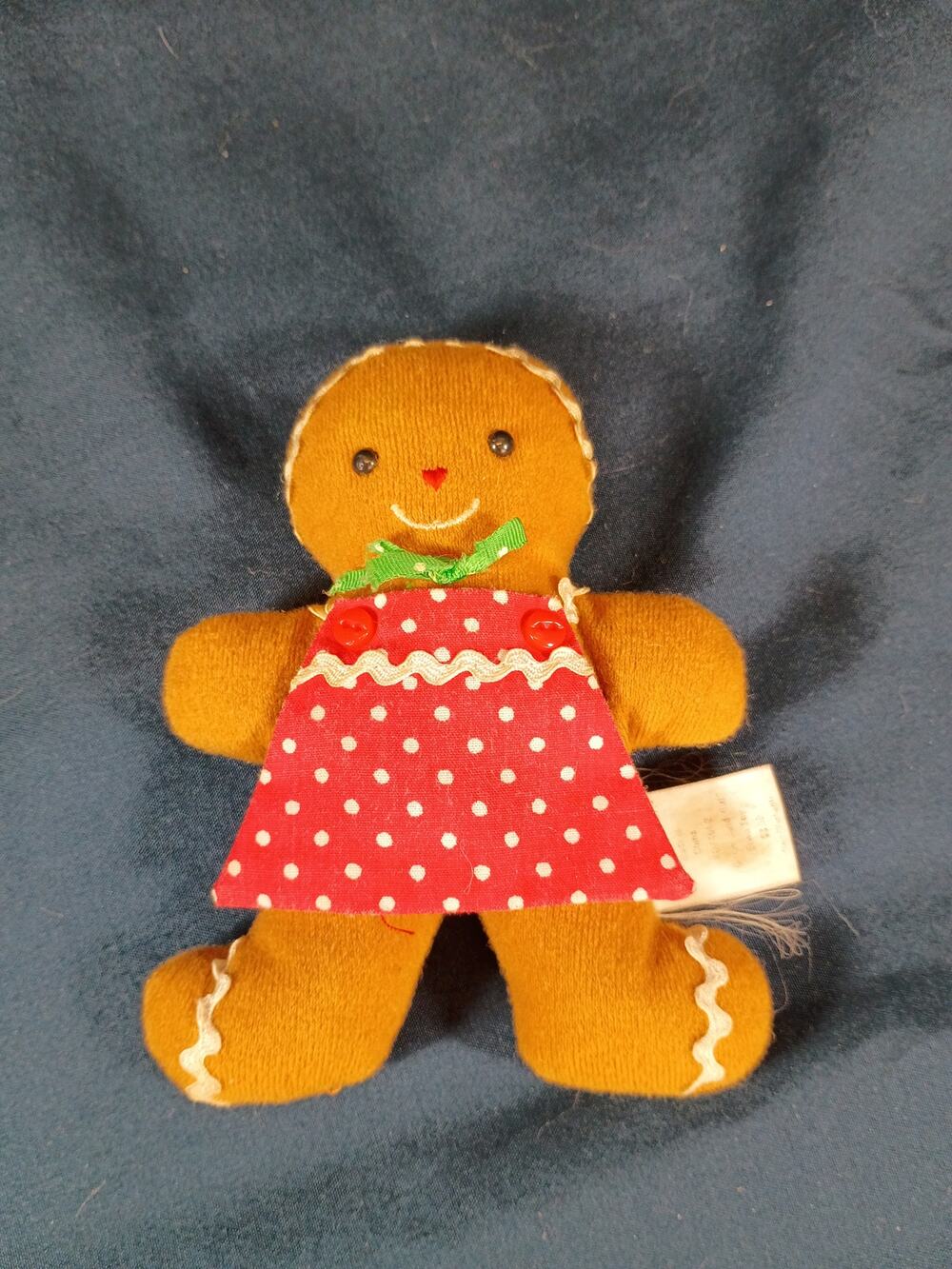 Vintage 5" Gingerbread Girl Bean Bag Plush Christmas